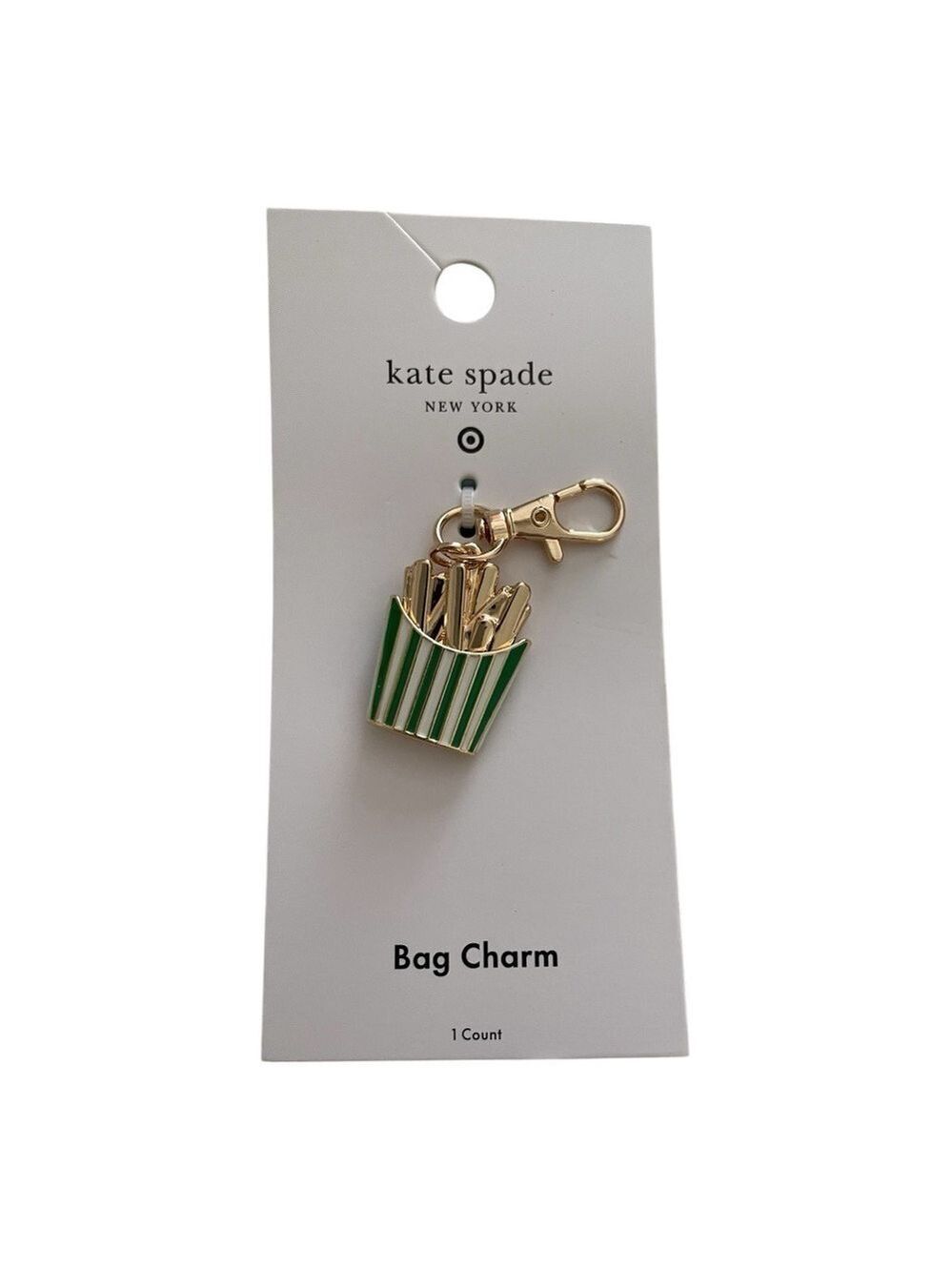 Kate Spade Green and Gold Bag Charm, Target Collection.